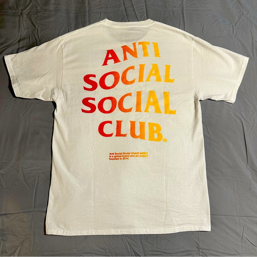 NWOT Anti Social Social Club Indoglo Tee Medium White ASSC Never Worn